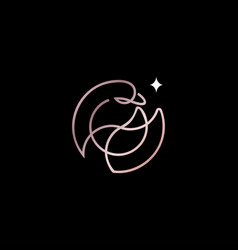 Swan Luxury Beauty Line Minimalist Logo Design