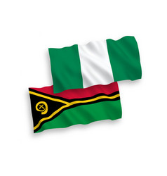 Flags Of Republic Of Vanuatu And Nigeria