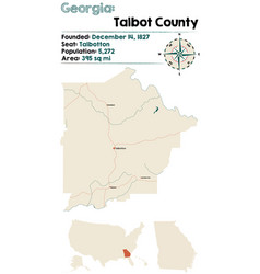 Map Talbot County In Georgia