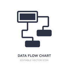 Data Flow Chart Icon On White Background Simple