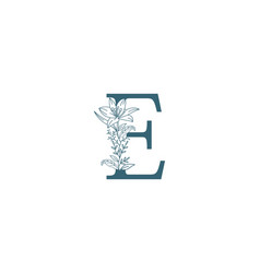 Flower And Botanicals Logo Design With Letter E