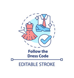 Follow Dress Code Concept Icon