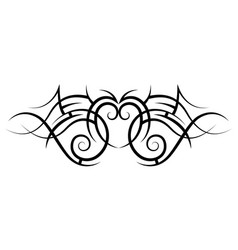 Neo Abstract Tribal Tattoo Horizontal Black