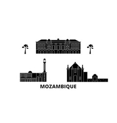 Mozambique Flat Travel Skyline Set