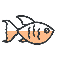 Orange Sea Fish On A White Background