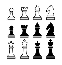 Chess board top view chess pieces Royalty Free Vector Image