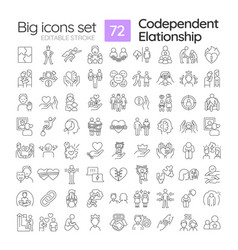 Editable Black Big Icon Set For Codependent