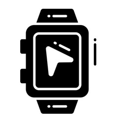 Gps Watch Glyph Icon Map And Location Icon