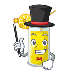 Magician Fresh Lemon Juice In Glas Cartoon