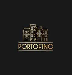 Portofino Italy Abstract Logo Design