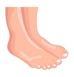 Weban Icon Of Human Feet In Flat Style