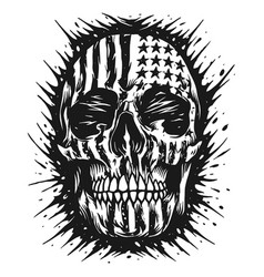 American Skull Silhouette Clipart