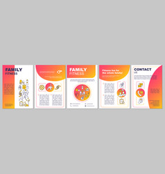 Family Fitness Center Brochure Template Layout