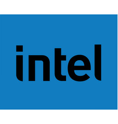 Intel Brand Logo Software Computer Symbol Black