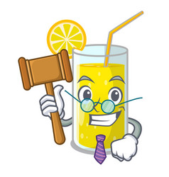 Judge Fresh Lemon Juice In Glas Cartoon