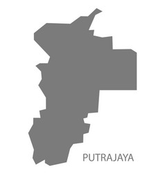 Putrajaya Malaysia Map Grey