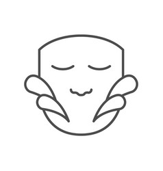 Face Washing Line Outline Icon