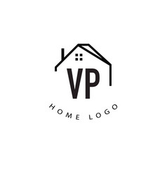 Initial Letter Vp Home Creative Logo Design