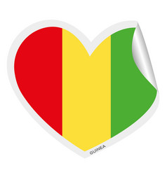 Isolated Heart Shape With The Flag Of Guinea