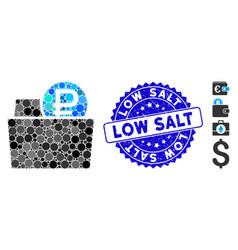 Mosaic Rouble Wallet Icon With Distress Low Salt