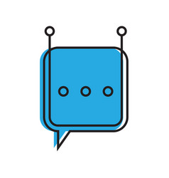 Bubble Chat Tech Icon Logo