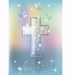 Glass Easter Cross Vip Invitation Card Ill