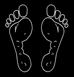 Children Foot Icon Baby Foot Hand Drawn