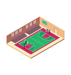 Isometric Basketball Indoor Court