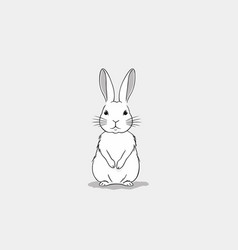 Rabbit Hand-drawn Doodle Style Cartoon