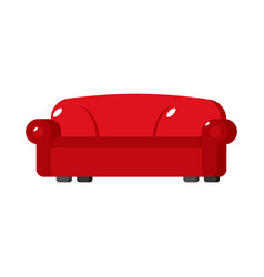 Red Sofa Isolated Big Large Soft Couch On White