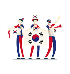 Hands holding south korea flags - south korea Vector Image