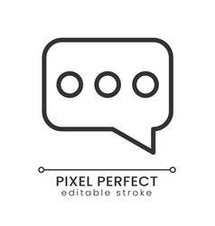 Speech Balloon Pixel Perfect Linear Icon