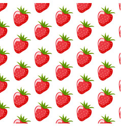 Strawberry Cartoon Style Seamless Pattern Hand