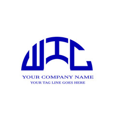 Wic Letter Logo Creative Design With Graphic