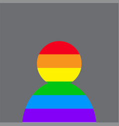 Blank Photo Placeholder Icon With Lgbt Colors