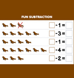 Education Game For Children Fun Subtraction