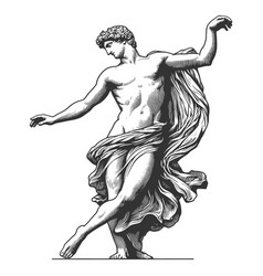 Greek Statue Of Dancing Male Figure