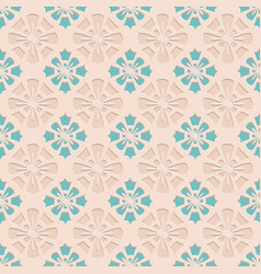 Beige Green Emerald Arabic Seamless Pattern