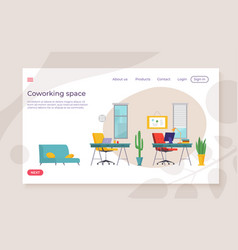 Coworking Space Office Workplace Web Page