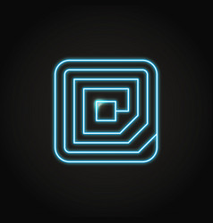 Neon Rfid Tag Icon In Line Style