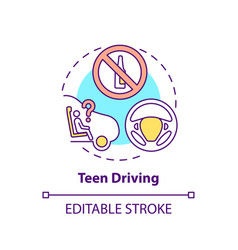 Teen Driving Concept Icon