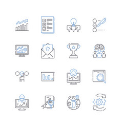 Budget Tracking Line Icons Collection Expenses