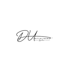 Initial Du Signature Logo Template Hand Drawn