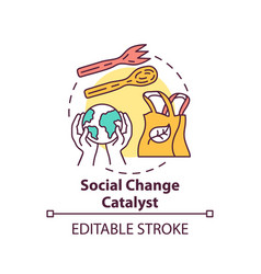 Social Change Catalyst Concept Icon