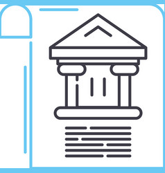 Bank Statement Line Icon Outline Symbol