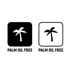 Palm Oil Free Icon Symbol Logo Tree