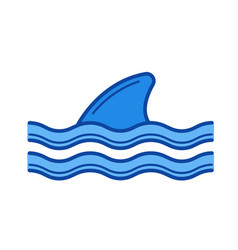 Shark Fin Above Water Line Icon