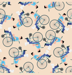 Man In Cast On Wheelchair Pattern Seamless Leg