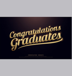 Congratulations Graduates Golden Logo Calligraphy