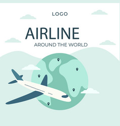 Hand Drawn Airline Fluid Shapes Post